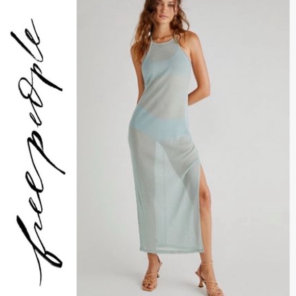 NWOT Free People Intimately After Party Maxi Slip Sz M - Picture 1 of 15